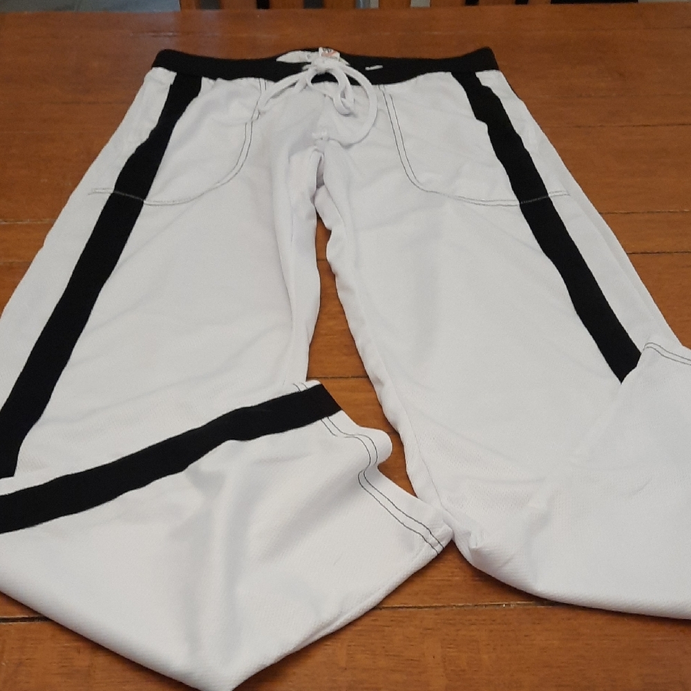 White and Black Athletic Pants